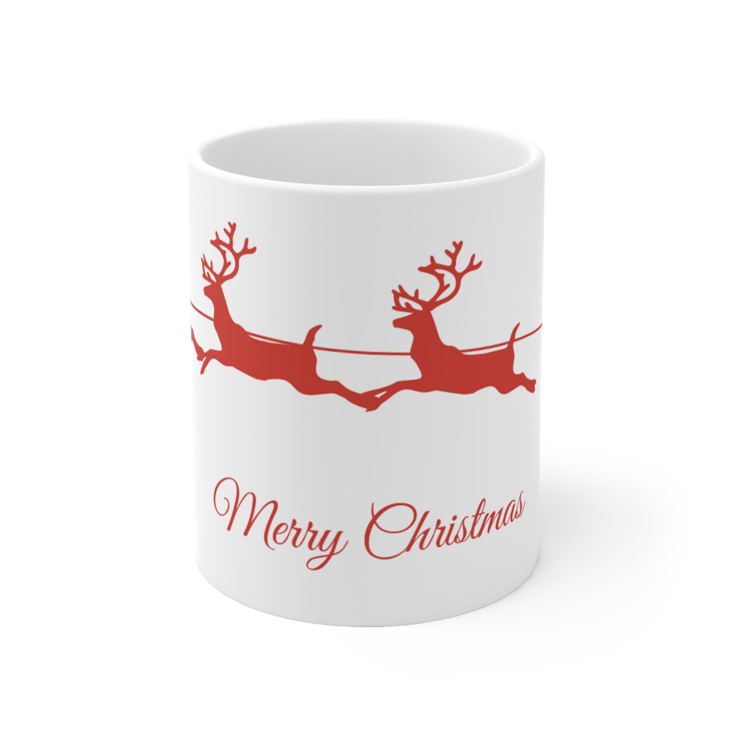 Mug de Noël, en céramique, Traineau rouge du Père Noël